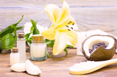 Hindistan cevizi spa sağlık kavramı