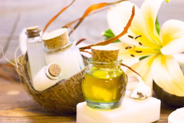 Hindistan cevizi spa sağlık kavramı