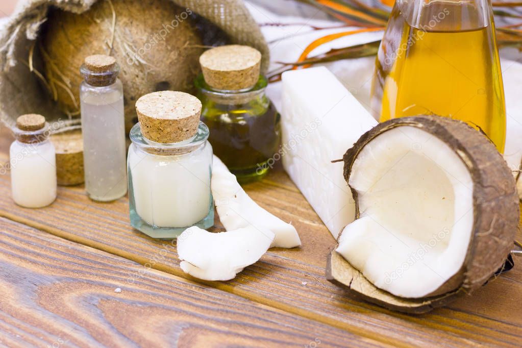 Coconut spa wellness concept