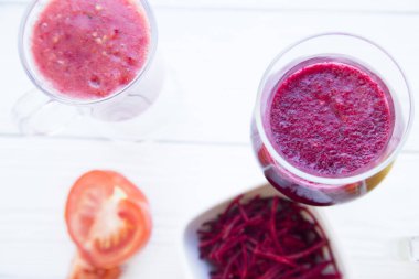 Taze meyve ve sebze smoothie