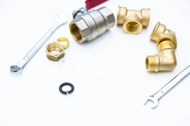 Çeşitli su tesisatçıları araçları