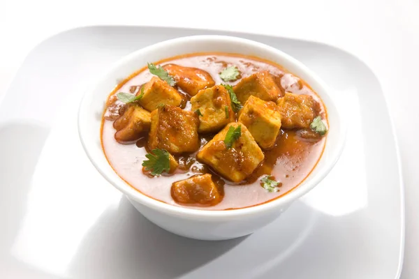 Fromage cuit dans une sauce crémeuse, Plat indien — Photo