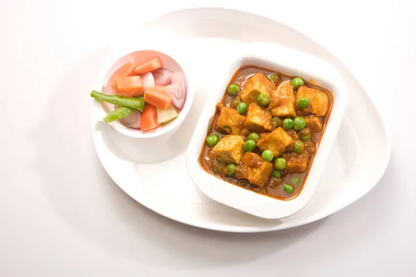 Peynir pişmiş kremalı sos içinde Hint yemeği — Stok fotoğraf