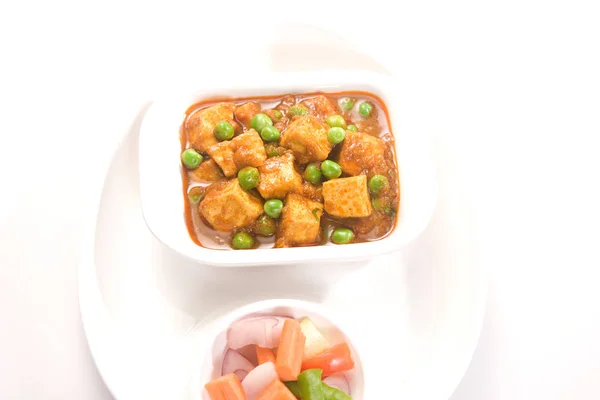 Fromage cuit dans une sauce crémeuse, Plat indien — Photo