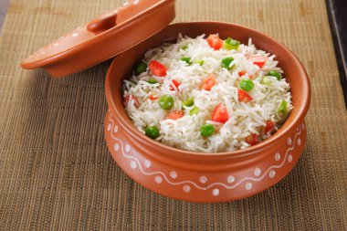 Shai pulao veya sebze pilav ve sebze Hint biryani