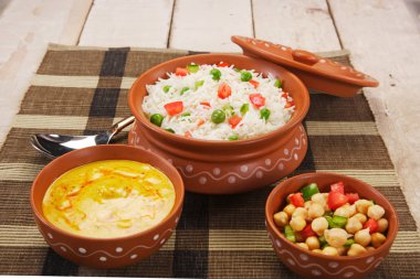 Shai pulao veya sebze pilav ve sebze Hint biryani