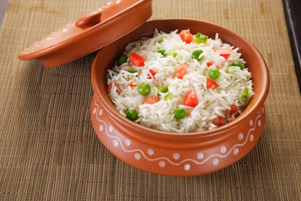 Shai pulao veya sebze pilav ve sebze Hint biryani — Stok fotoğraf