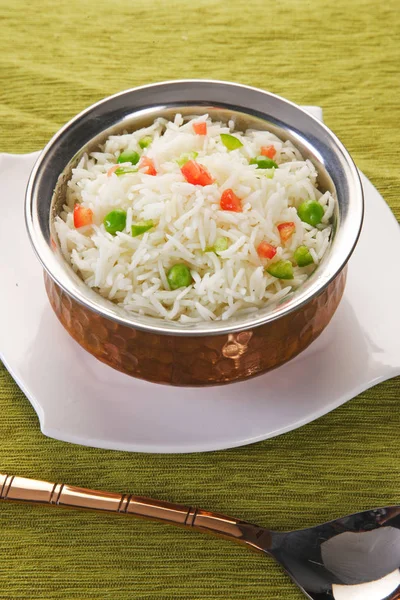 Shai Pulao o Riso vegetale o Biryani vegetale indiano — Foto Stock