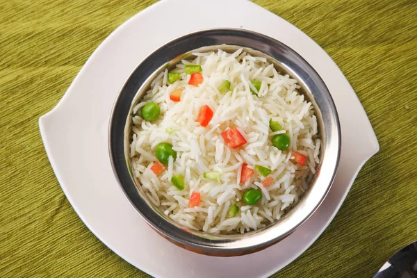 Shai Pulao o Riso vegetale o Biryani vegetale indiano — Foto Stock