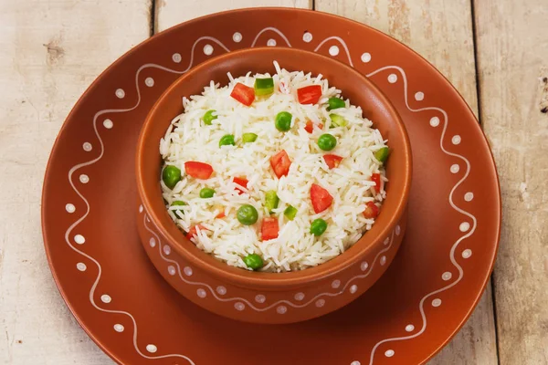 Shai pulao veya sebze pilav ve sebze Hint biryani