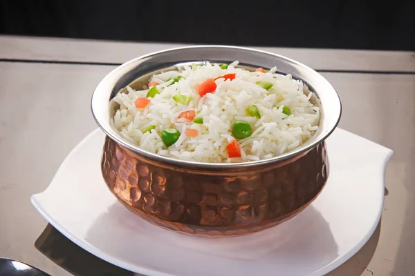 Shai Pulao o arroz vegetal o Biryani vegetal indio — Foto de Stock