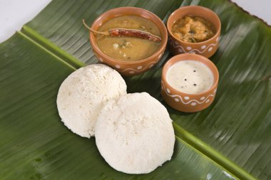 Sambar ile Idli Hindistan cevizi Hint turşusu, Hint yemeği ile