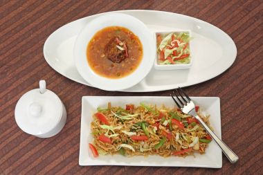 Sebze Mançurya ve Fried Rice