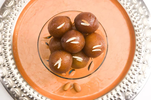 Gulab jamun, indisch süß — Stockfoto