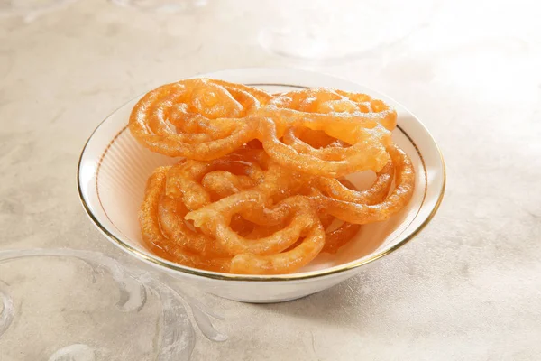 Hint tatlı Jalebi veya Jalabi — Stok fotoğraf