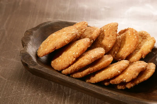 Борошно пшеничне борошно солодкий Mathri або Атта Гі Meethi Mathri — стокове фото
