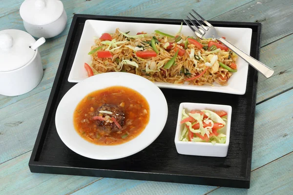 Sebze Mançurya ve Fried Rice