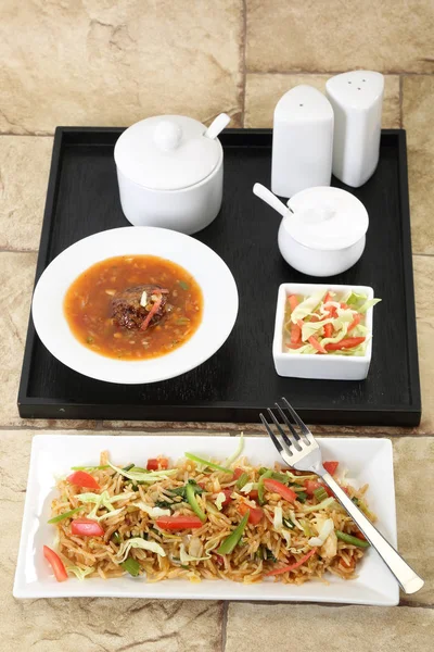 Sebze Mançurya ve Fried Rice