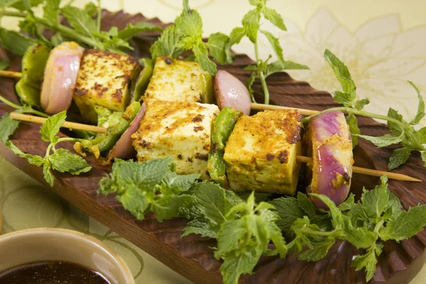 Paneer Tikka Kebab — Stock Photo, Image