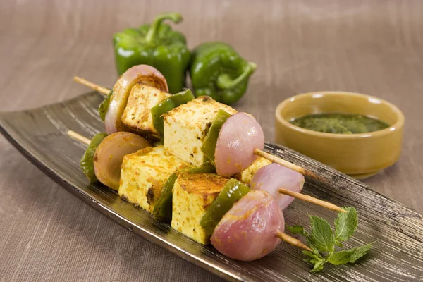 Paneer Tikka Kebab — Stock Photo, Image
