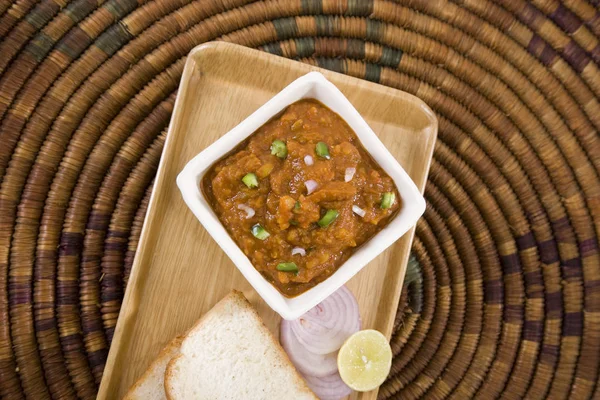 Pao Bhaji or Pav Bhaji — Stock Photo, Image