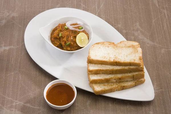 파 오 Bhaji 또는 Pav Bhaji — 스톡 사진