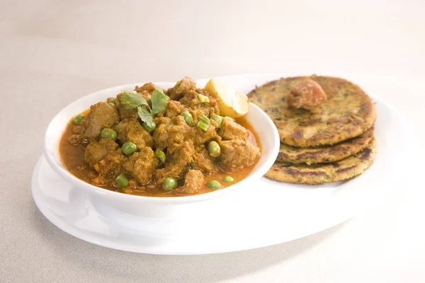 Masala σόγια κεμπάπ, Ινδικό κάρι πιάτο — Φωτογραφία Αρχείου
