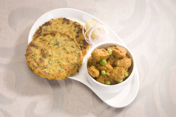 Masala Soya Kebab, plato de curry indio — Foto de Stock