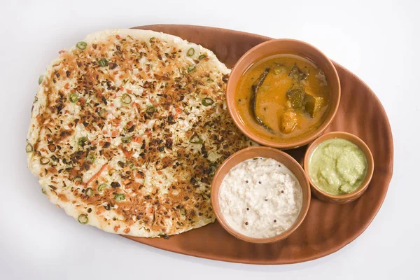 Uthappams Південної індійське блюдо цибуля — стокове фото