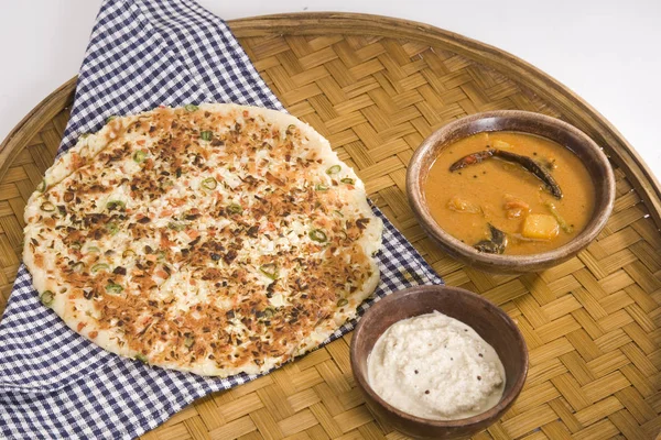 South Indian Dish Onion Uthappams — Stock Photo, Image