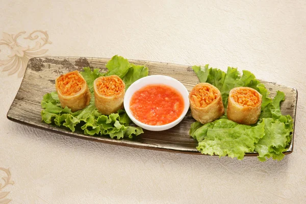 Fresh Vegetable Spring  Roll or Burrito — Stock Photo, Image