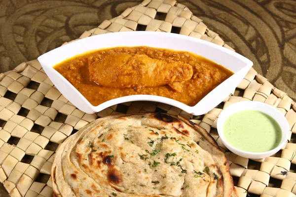 Masala Tawa Chaap or Soya Chaap, Indian Dish — Stock Photo, Image