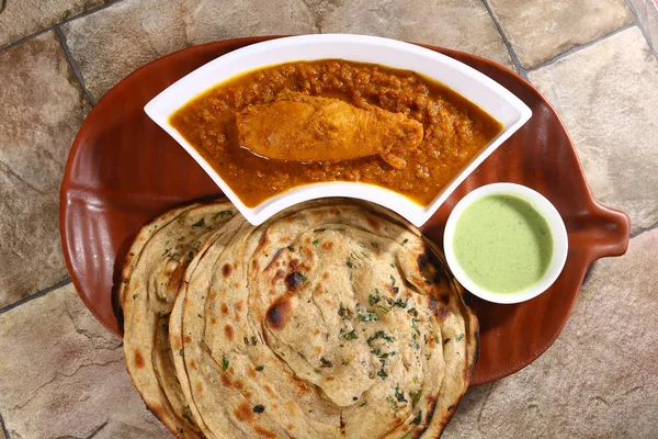 Masala Tawa Chaap or Soya Chaap, Indian Dish — Stock Photo, Image