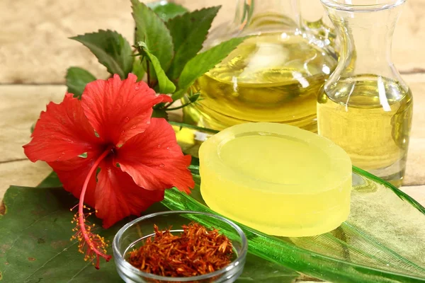 Indian Ayurvedic Soap Handmade Soap Herbs — Stock Photo, Image