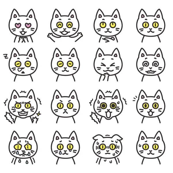 Кішка вирази 01 — стоковий вектор