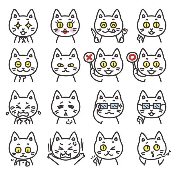 Кішка вирази 02 — стоковий вектор