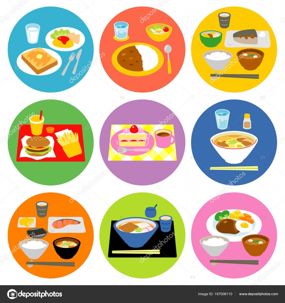 Typical Meals In Japan 02 Stock Vector Image By niow 167006110