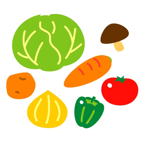 五彩缤纷的蔬菜插图 — 图库照片