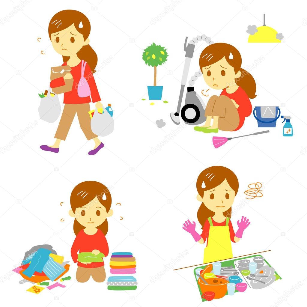 annoying household chores, vector file
