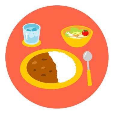 köri ve pilav, yeşil salata