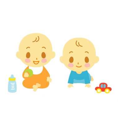 erkek bebek ve bebek kız