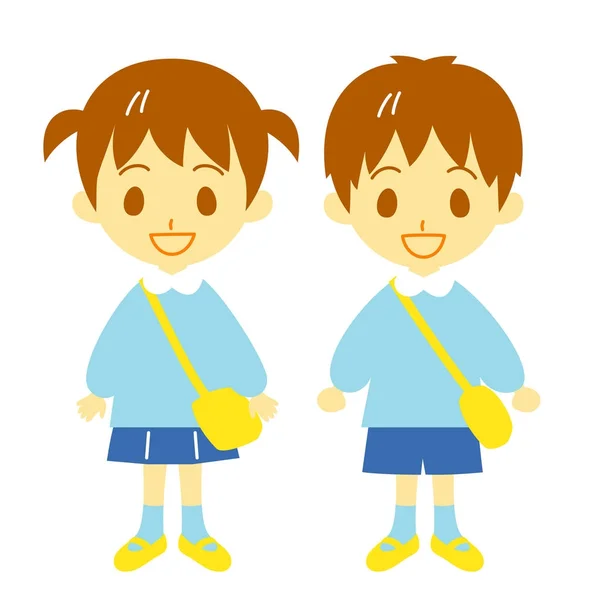 Детский сад ребенок, мальчик и девочка — стоковое фото