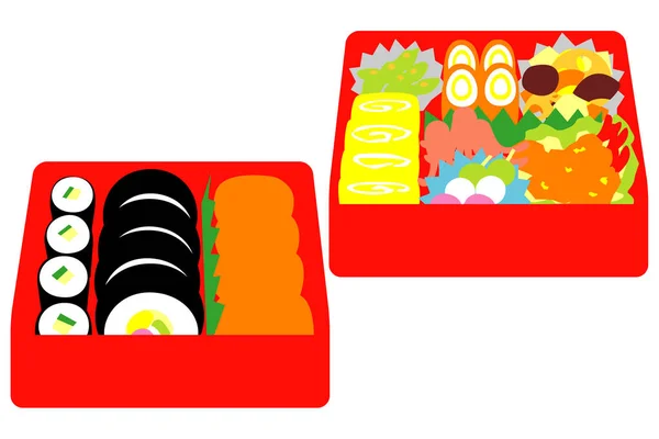 Japanese box lunch, picnic lunch — Stock Photo, Image