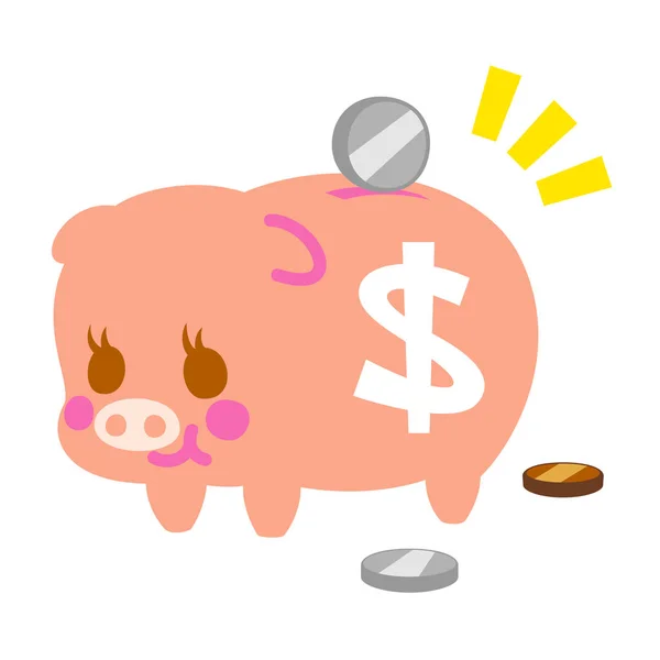 Piggy bank, Dollar — Stock Photo, Image