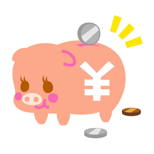 Sparschwein, Yen — Stockfoto
