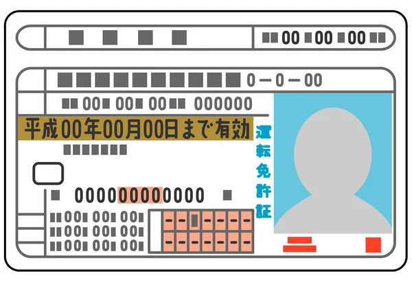 Japanse bestuurder licentie, goud kleur — Stockfoto