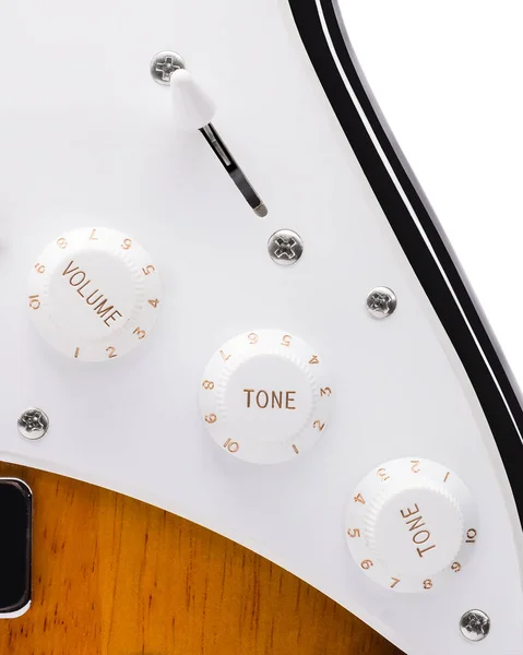 Elrctric guitar with knobs — Stock Photo, Image