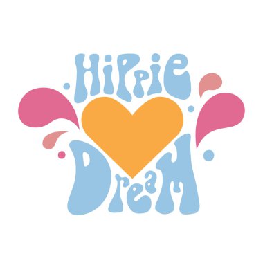 pastel renklerde yazı hippi.