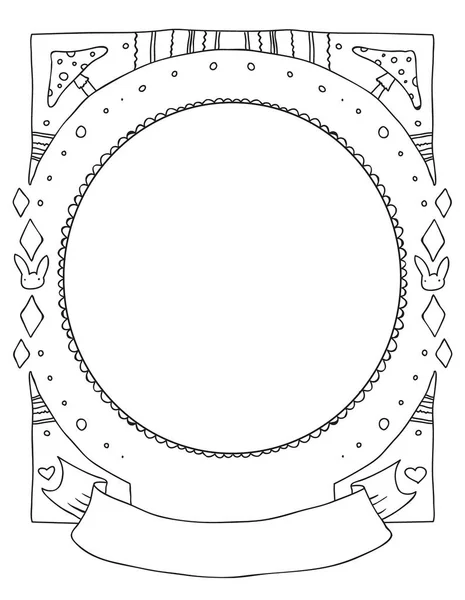 Векторна рука намальована рамка рамки Doodle . — стоковий вектор