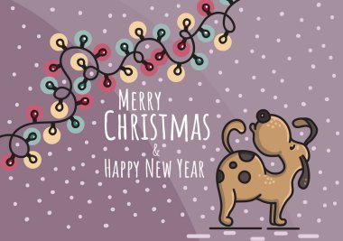 Noel ve yeni yıl elle çizilmiş vektör çizim zekâ doodle